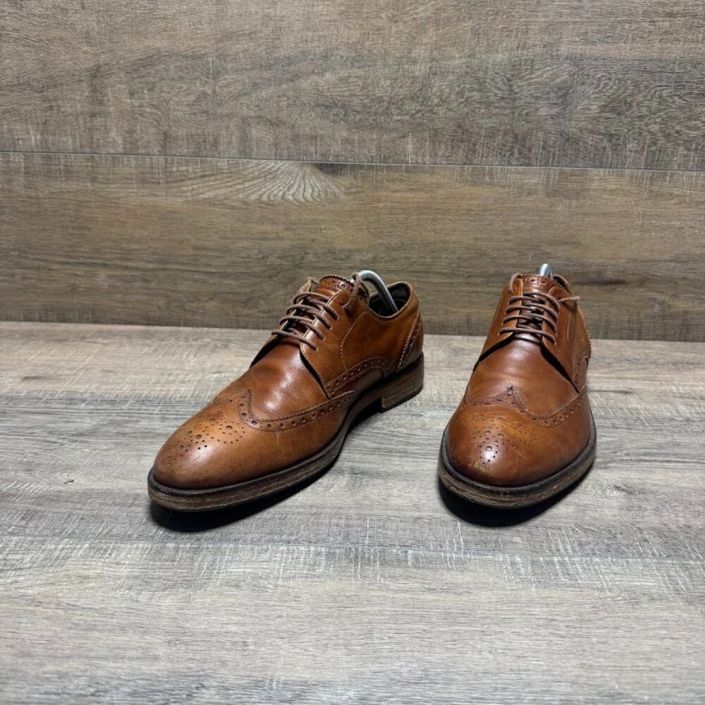 Cole Haan Harrison British Tan Leather Wingtip Shoe Men's Size 9